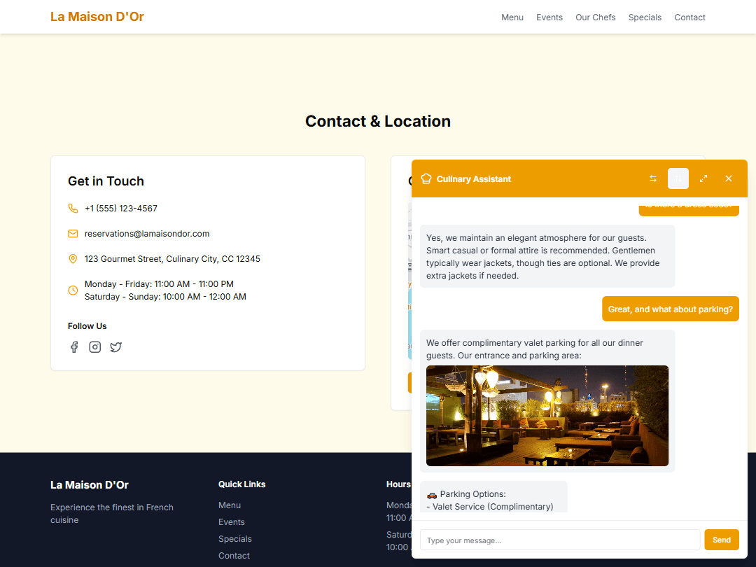 Restaurant Ordering System & AI Chatbot — 6